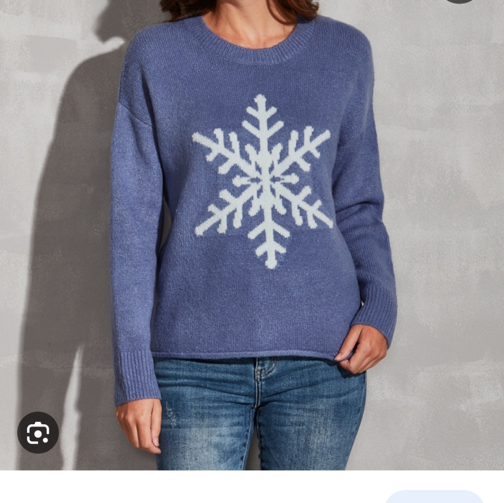 Mia & Tess winter snowflake sweater SZ.Med. NWT